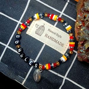 Go Noles HANDMADE Beaded Word Bracelet